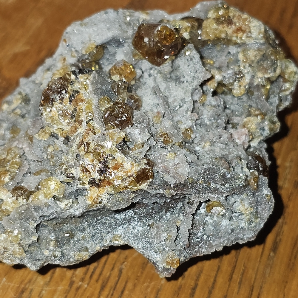 Gemmy orange sphalerite with quartz